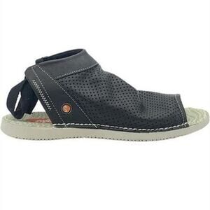 Softinos by FLY London Leather Tie-Back Sandals, 36/5.5